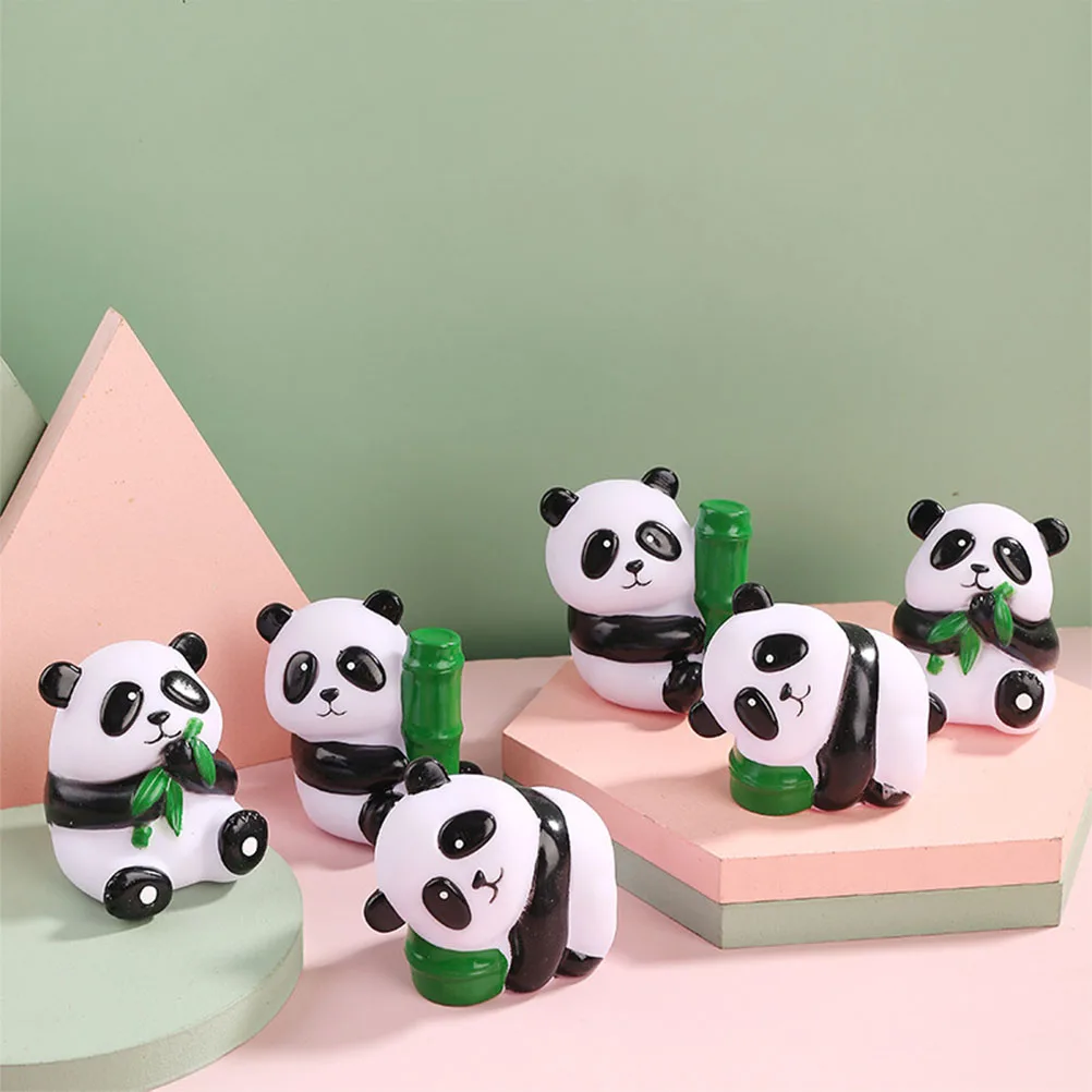 Funny Panda Squeeze Toys 3pcs Stretchy Fidget Sensory Kids Compact Party Favors Cartoon Gifts