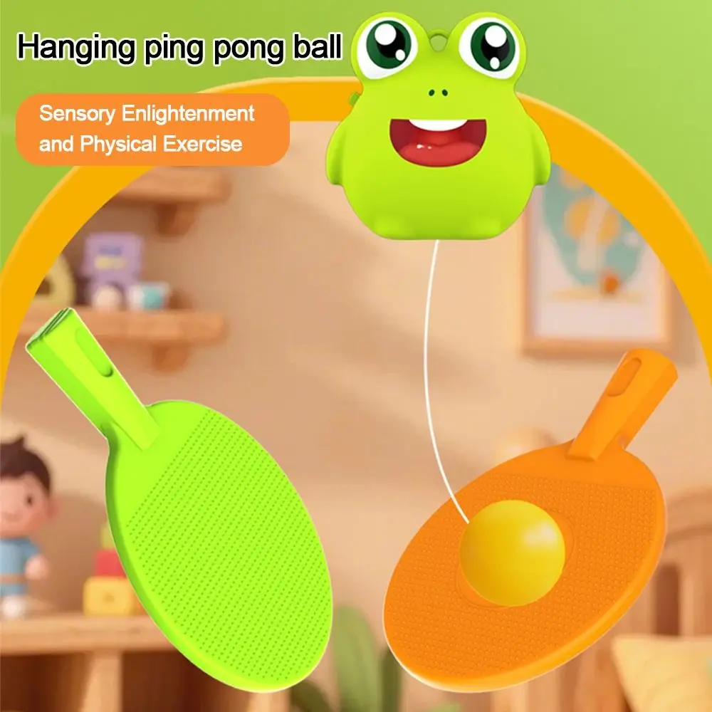 Interaktywny trener tenisa stołowego dla dzieci, wspierający koordynację ręka-oko i ćwiczenia wzroku, zabawka do tenisa stołowego.