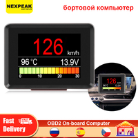 Automobile On-board Computer OBD2 A203 Car Digital OBD 2 Computer Display Speed Fuel Consumption Temperature Gauge OBD2 Scanner