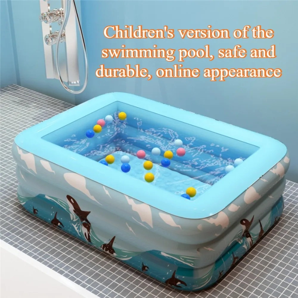 Piscina all'aperto per adulti, piscina giochi per bambini e neonati, piscina gonfiabile a pareti spesse, SPA con pompa a pedale