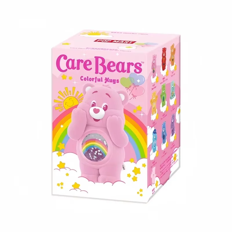  Original POP MART Care Bears Colorful Hug Series Figurine Ornament Blind Box Sammlerstück Überraschungsgeschenke Trendige Spielzeuge