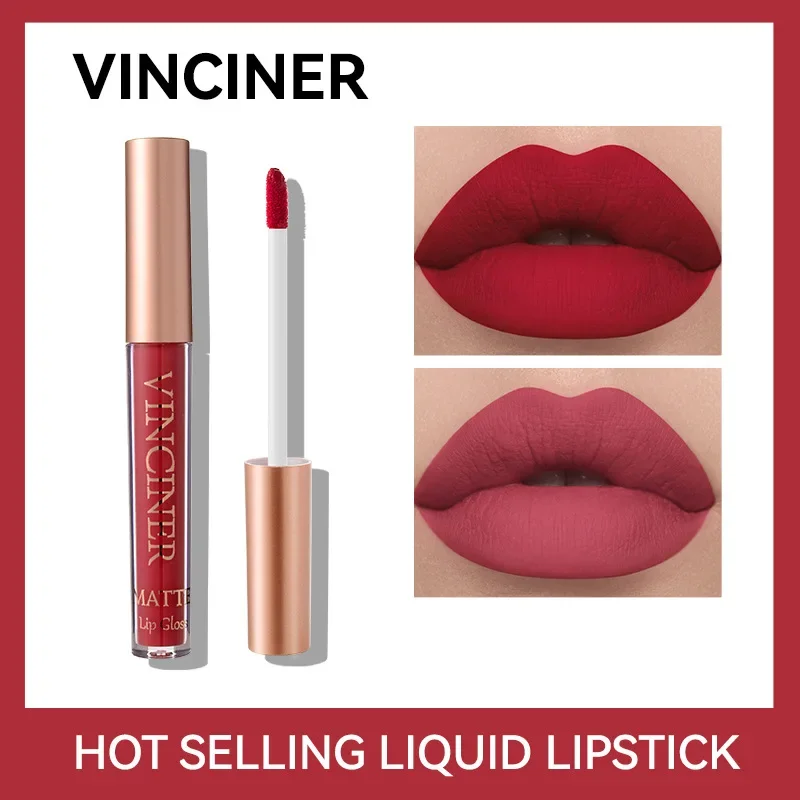 Liquid Lipstick Nude Gloss Lip Gloss Waterproof Long Lasting Makeup Gadgets Matte Velvet Lip Tint Cosmetic Red Pink 12 Colors