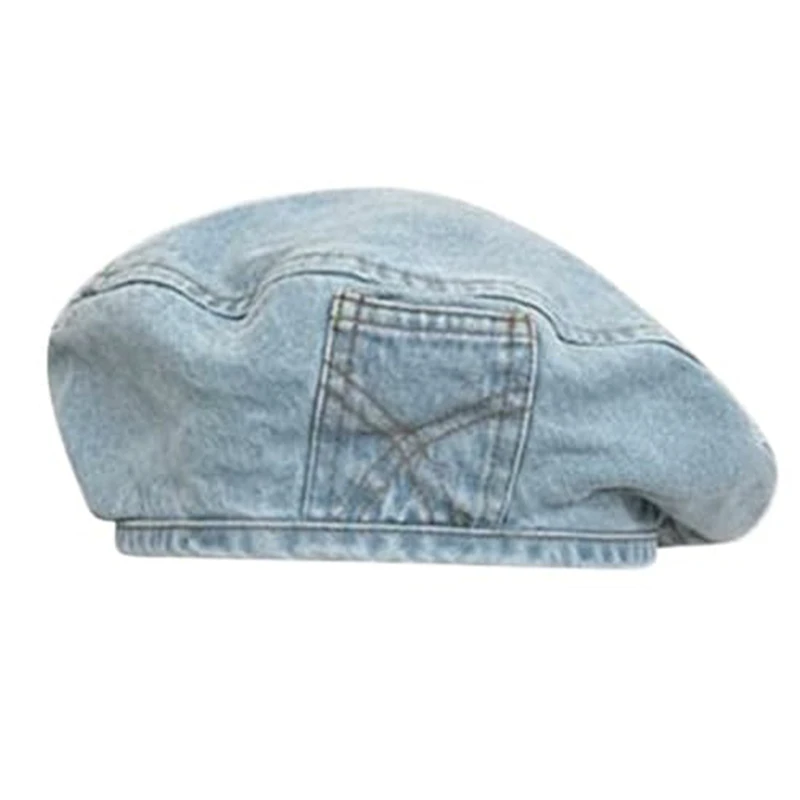 Women Hat Denims Cap Octagonal Beanie Hat Spring Summer Headwear Vintage Painters Cap Fashion Beanie Cap Summer Casual Sunproof