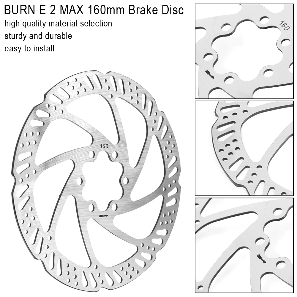 ステンレス鋼ブレーキローターディスクブレーキ,160mm, 6穴,バーン