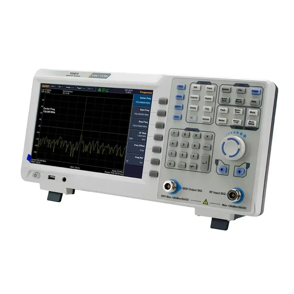 OWON XSA 815 TG Digital 9 inch LCD 1 Hz Resolution Bandwidth 9 k Hz to 1.5 GHz Frequency USB with TG