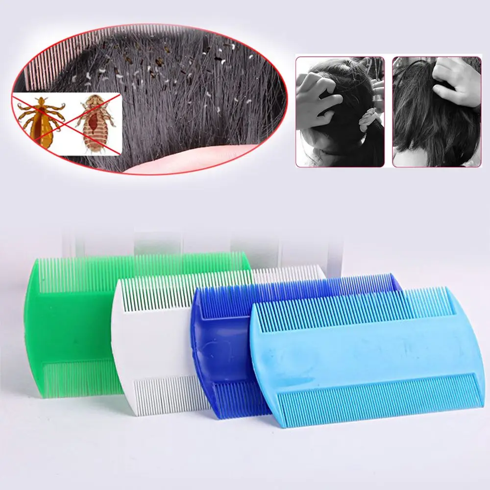 Effective White Hair Styling Tools Double Sided Lice Flea Nit Removal Head Lice Detection Lice Comb Nit Combs view 3