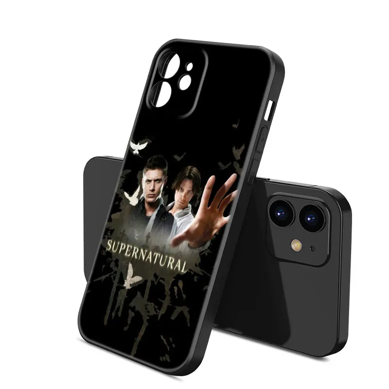 Supernatural Tv Show Phone Case For Apple iPhone 12 13 Mini 11 14 15 Pro Max 7 8 Plus X XR XS SE 2020 2022 Black Silicone Case