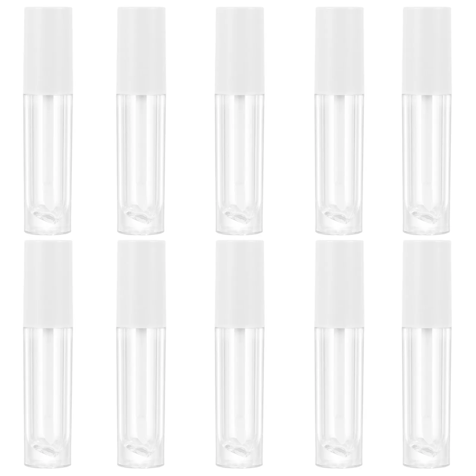 

10Pcs Empty 3Ml Lip Gloss Containers Reusable ABS Tubes Portable Design for Travel Daily Use Lip Color Sample Vials
