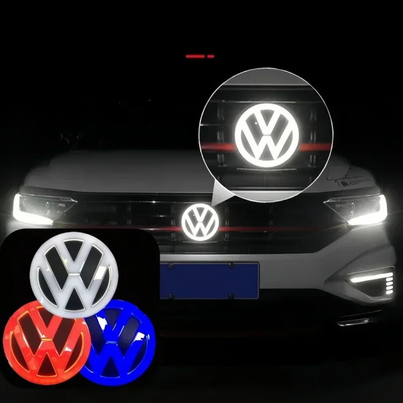 4D LED-подсветка для логотипа Volkswagen VW, передняя и задняя эмблемы, подходит для Tiguan/Passat/Golf/Polo/Jetta/Beetle/CC/MK5/MK7/B5/B6
