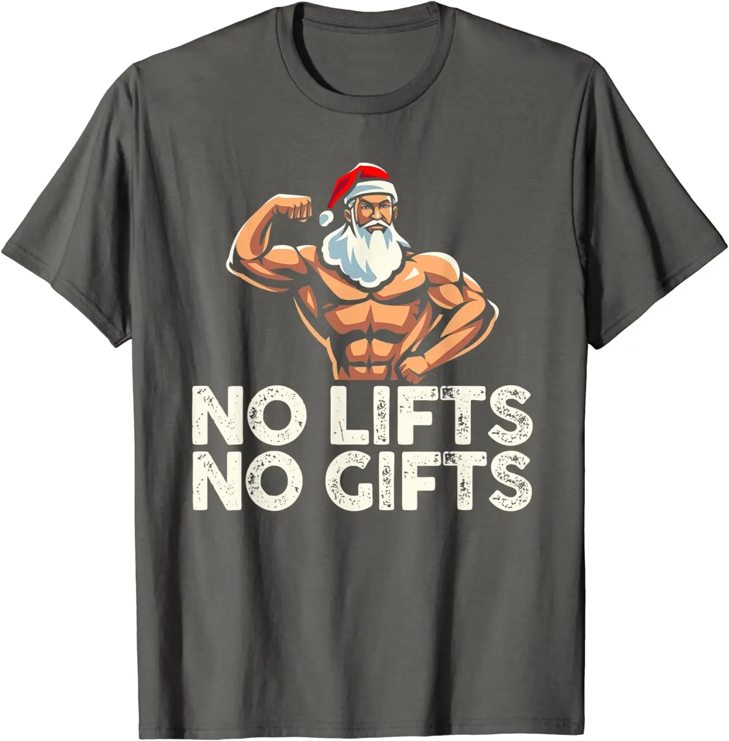 No Lifts No Gifts Christmas Gym Ugly Santa Men T-Shirt Short Sleeve Casual Cotton Summer T Shirt