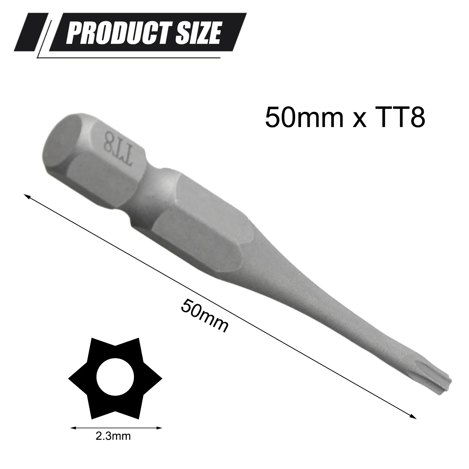 50mm Magnetic Torx Screwdriver Bit T6 T7 T8 T15 T20 T25 T27 T30 T40 For Pneumatic Electric Screwdrivers Power Tool Accessory