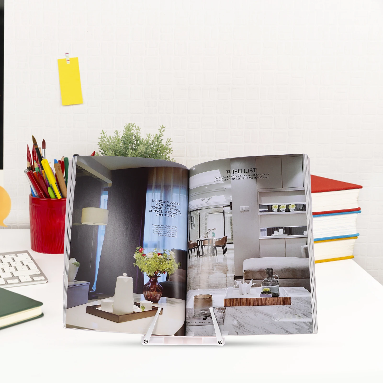 

Portable Adjustable Book Stand Desktop Book Rack Hands Free Reading Holder Multi Function Holder for Books Documents Tablets