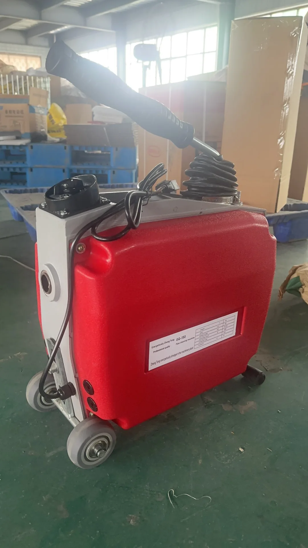 Máquina de limpieza de drenaje de tuberías, máquina de serpiente de alcantarillado, equipo profesional de limpieza de drenaje