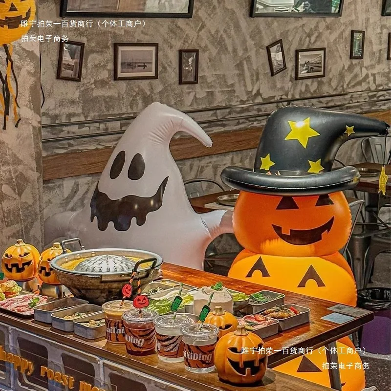 

For Inflatable Halloween Ornaments Mall Balloons Decoration Props Ghost Dress Up Party Indoor Jack-Up Lanterns