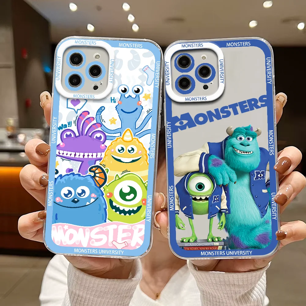 

DIS M-Monsters U-University Phone Case For IPhone 12 11 13 14 15 16 17MINI Max Pro Plus Shockproof Soft Clear Back Cover Coque