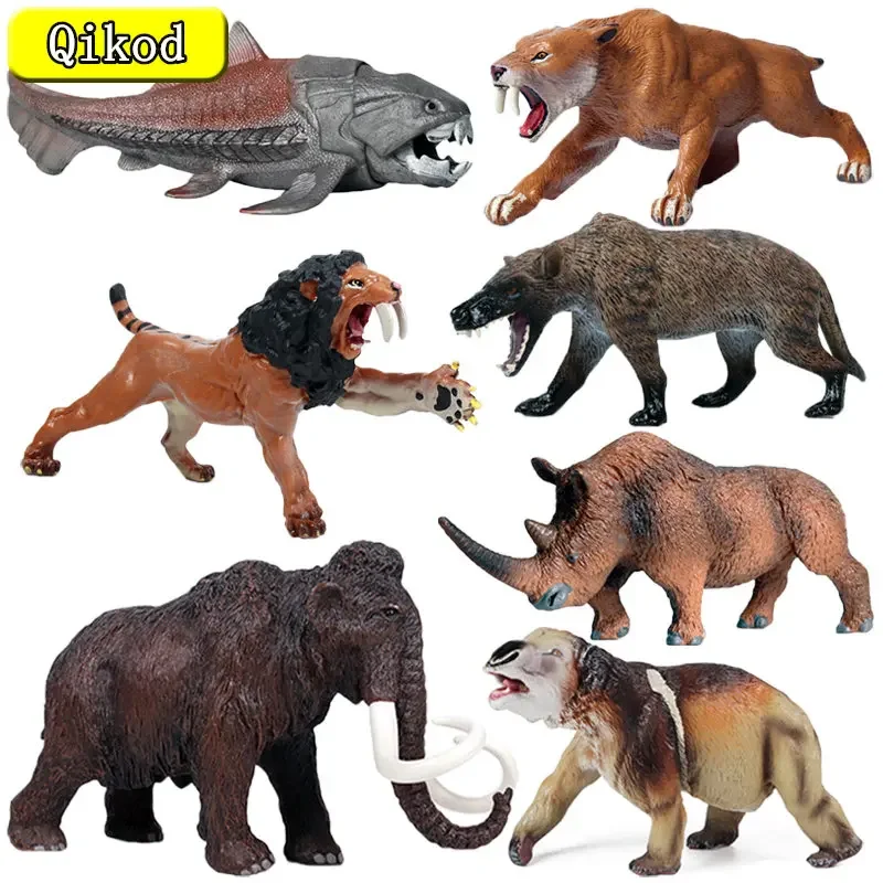 Simulated Prehistoric Behemoth Figurines Animal Figure Toys Extinct Organism Mammoth Diprotodon Action Figure Collection Kid Toy