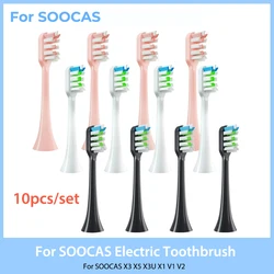 Têtes de brosse de rechange pour Xiaomi SOOCAS Bery X5 V1 X3U, 5-10 pièces, têtes de brosse à dents électrique, poils Dupont scellés emballés