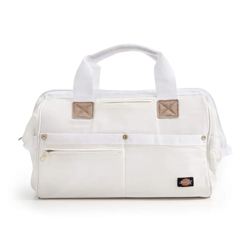 

16-Inch Durable Canvas Work Bag For Painters, Carpenters, And Builders, Heavy-Duty Zipper, Reinforced Handles, Exterior