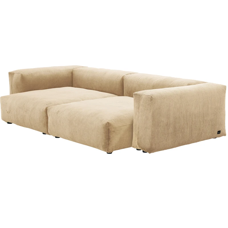 

Fabric sofa living room Italian minimalist wabi sabi wind leather tofu module