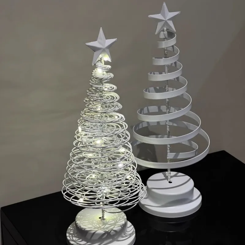 Desktop Christmas Tree Spiral Night Light Mini Small Decoration Bedroom Home Ornament image 3
