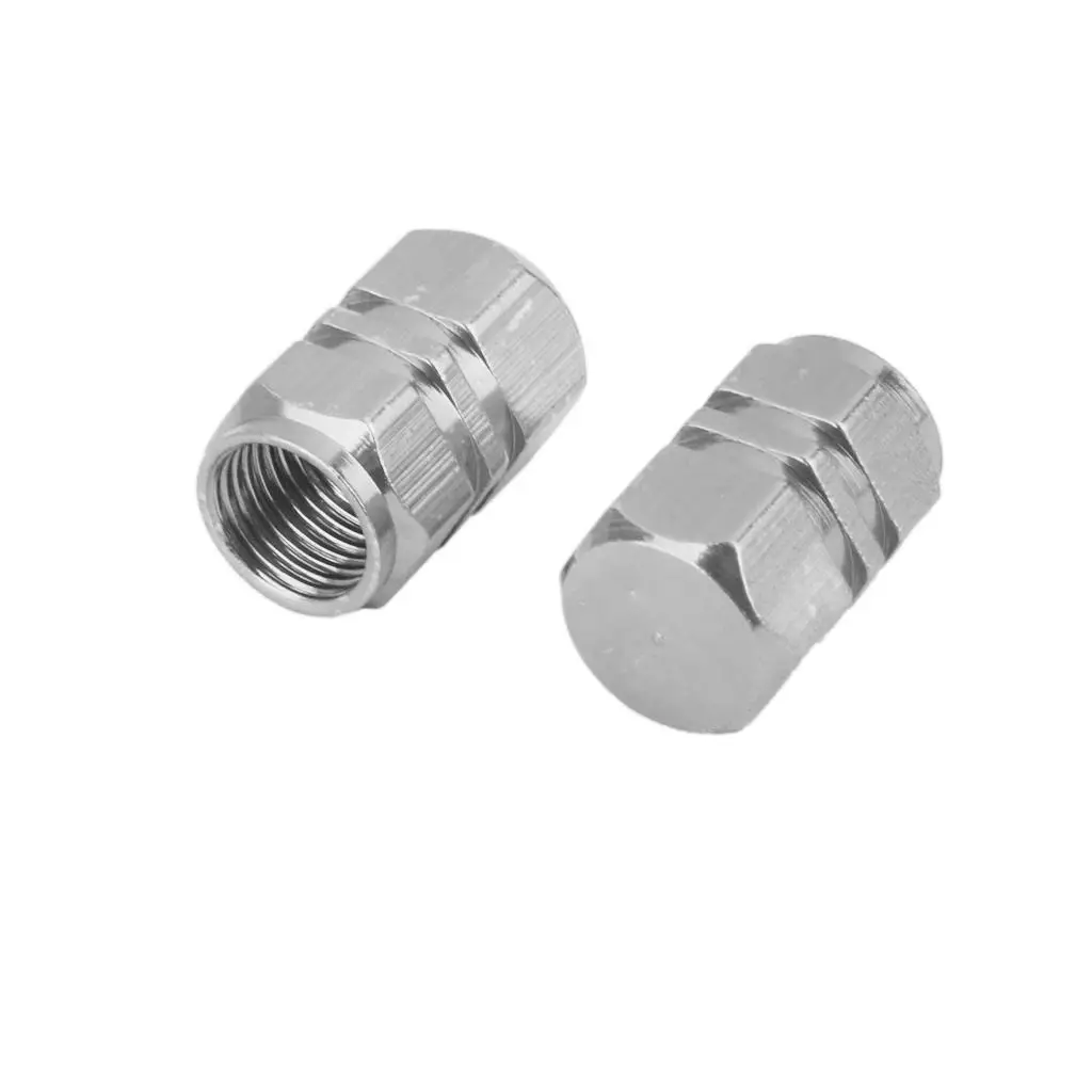 4 قطع إطارات عجلات إطارات السيارات والدراجات النارية الجذعية Air s 16 مم، فضي، كما هو موضح