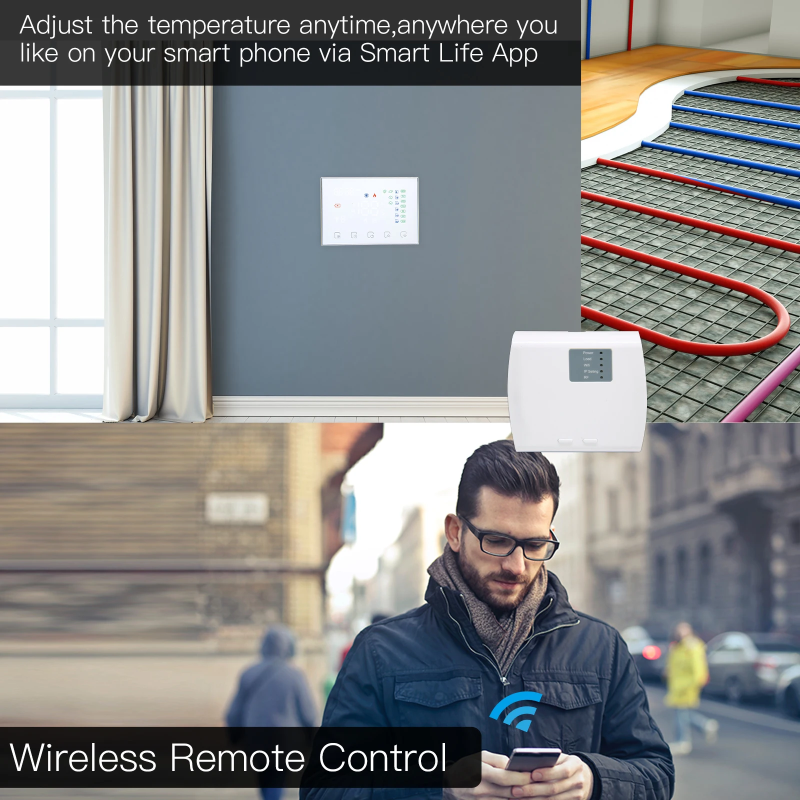 Imagem -05 - Wifi rf Termostato Tuya Inteligente Controlador de Temperatura Receptor rf Água Elétrica Caldeira a Gás Aquecimento Vida Inteligente App Alexa Google