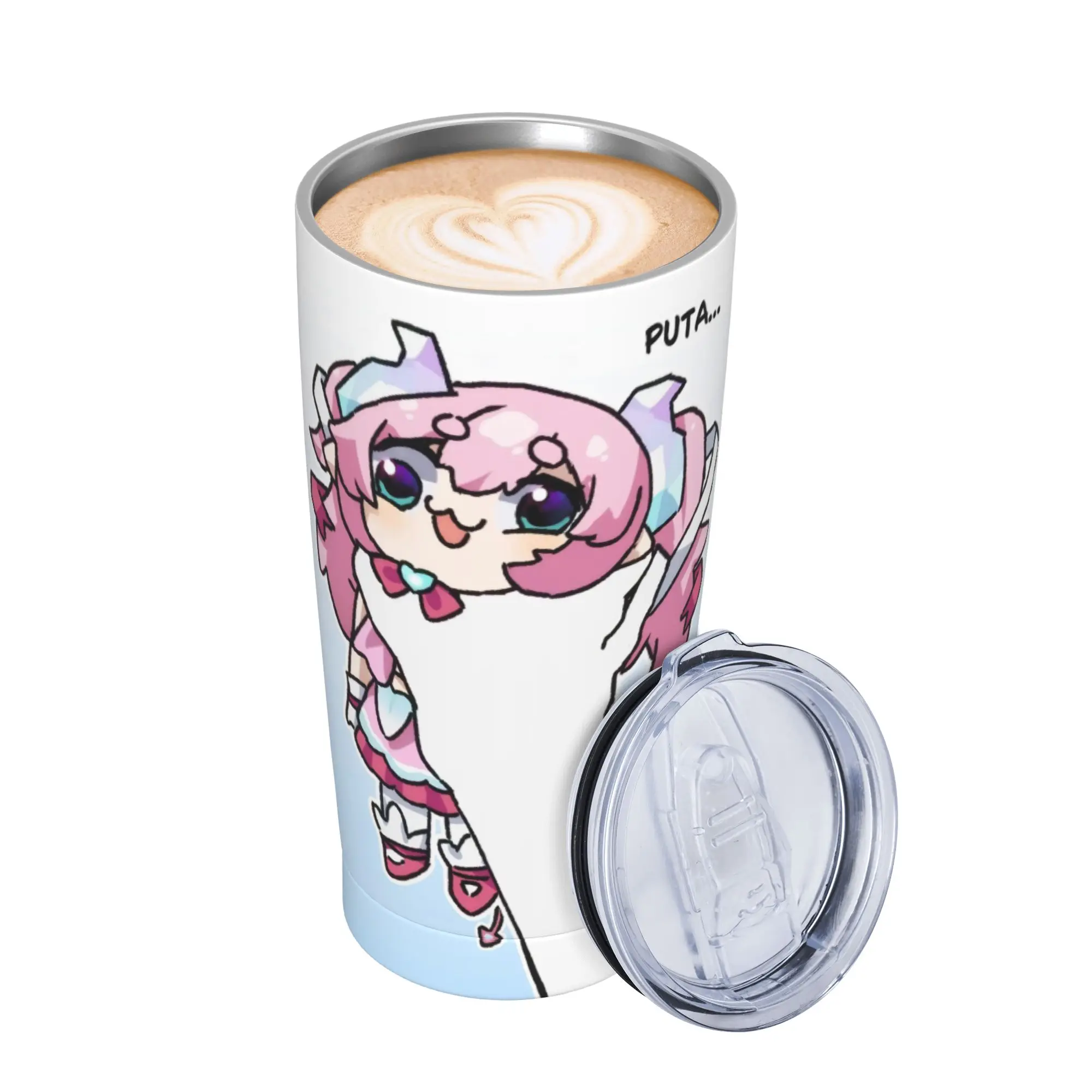 Trickcal C-Chibi Go Games Tumbler Vacuum Insulated  Coffee Cups Vacuum Flask School Mugs Water Bottle 20oz