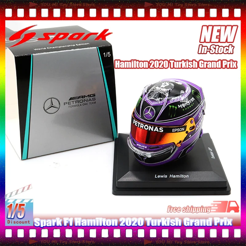 

Новый склад Spark 1:5 F1 Mercedes-Benz Hamilton 2020, турецкий Гран-при, чемпион мира, гоночный шлем, смоляная мелкомасштабная модель, подарки