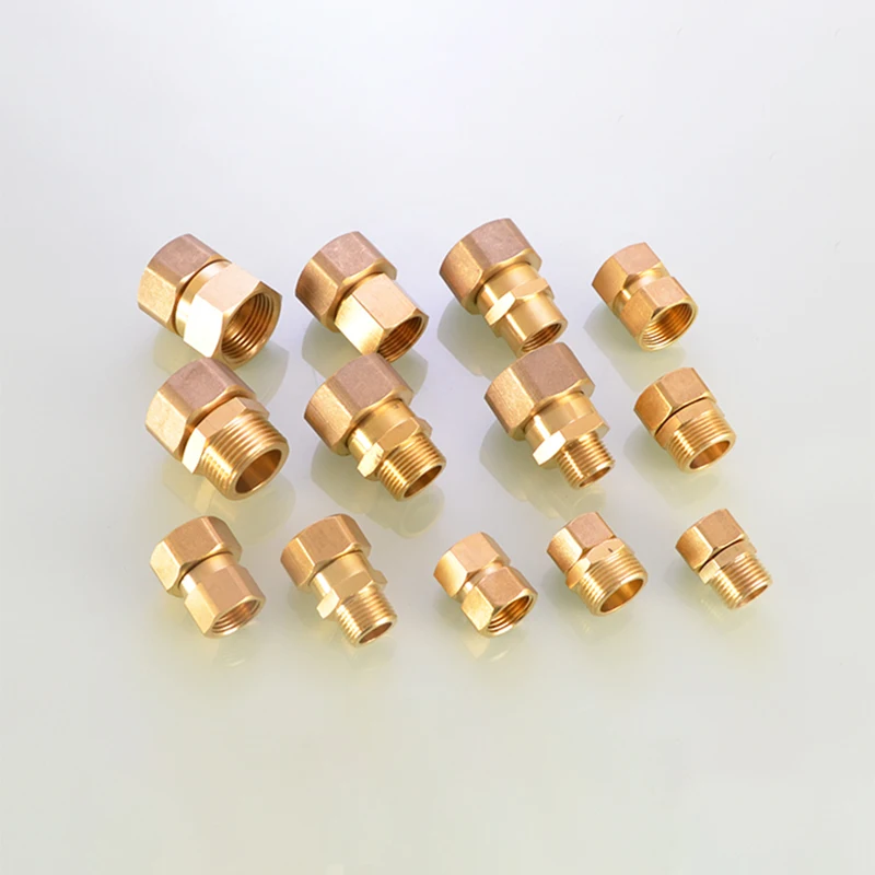 1ชิ้น1/2 "3/4" 1 "ตัวเชื่อมต่อทองเหลืองชายหญิงข้อต่อท่อเท่ากัน