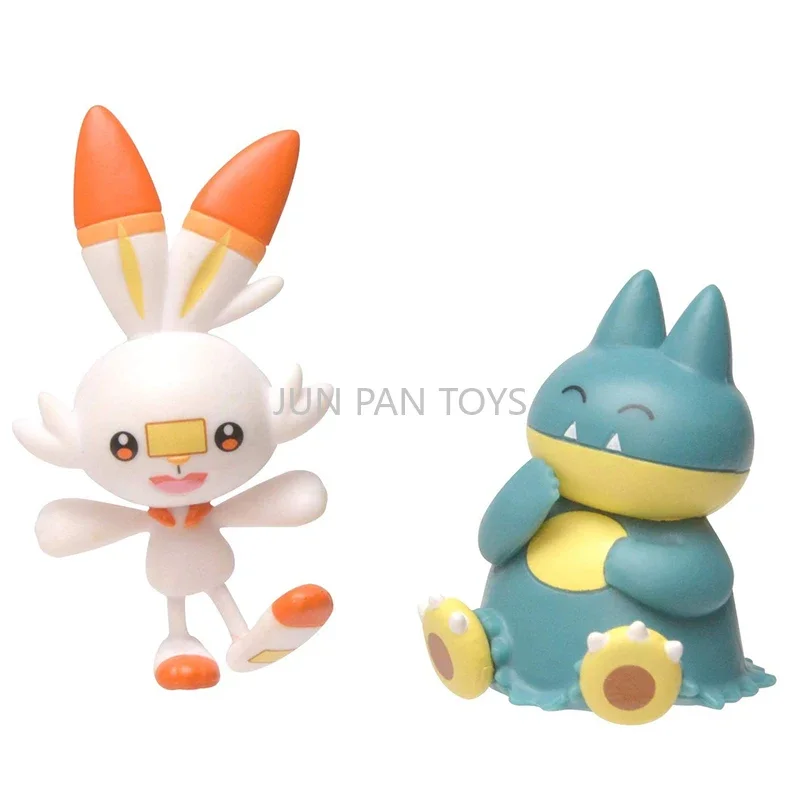 Pokemon Battle Figure Packs Grookey Pikachu Sobble Jigglypuff Haunter Marowak Psyduck Munchlax Scorbunny Mini Figure Kid Toy 1pc