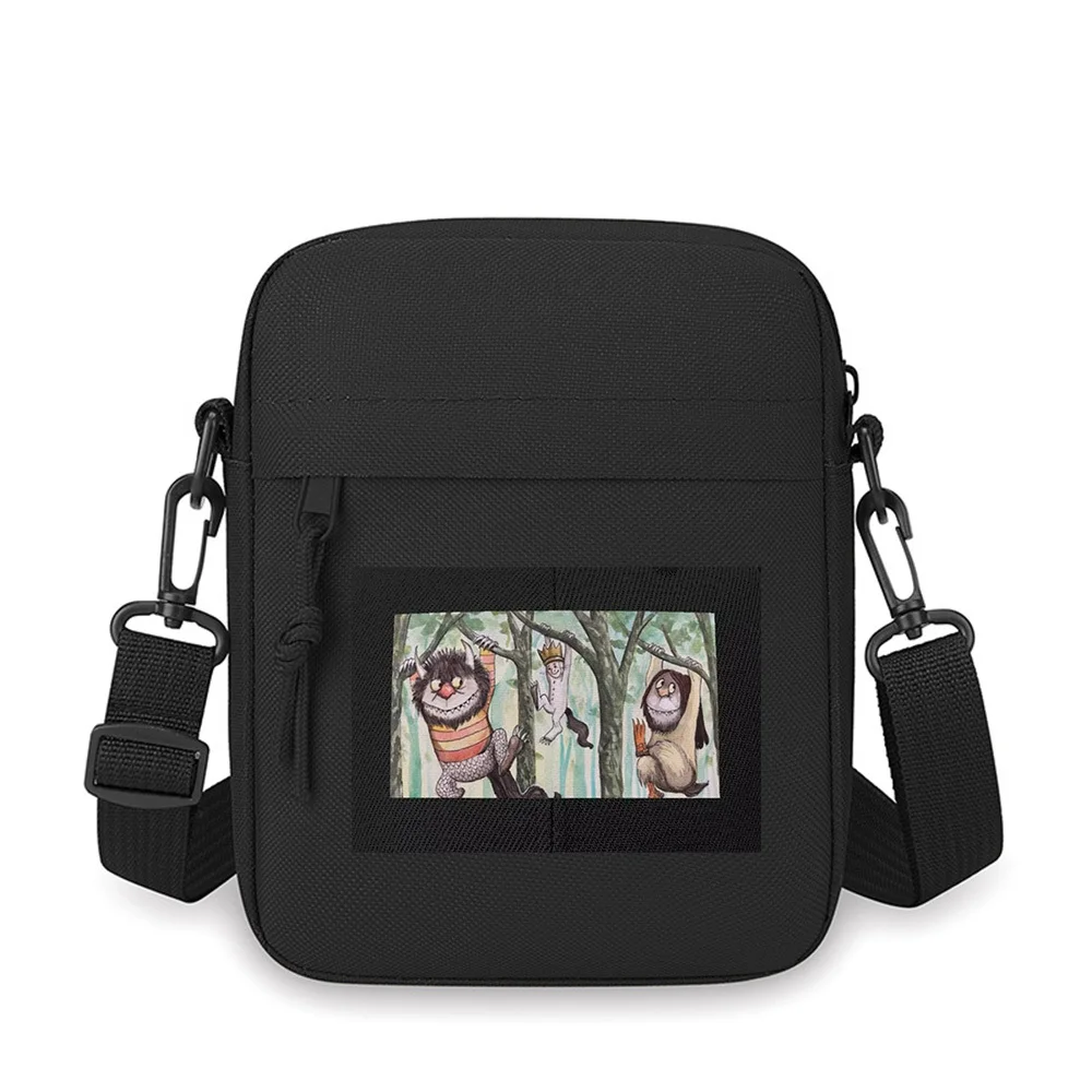 

Monsters in the forest trees swing Men Crossbody Bag Single Shoulder Women Cartoon Anime Film Printing Design Unisex