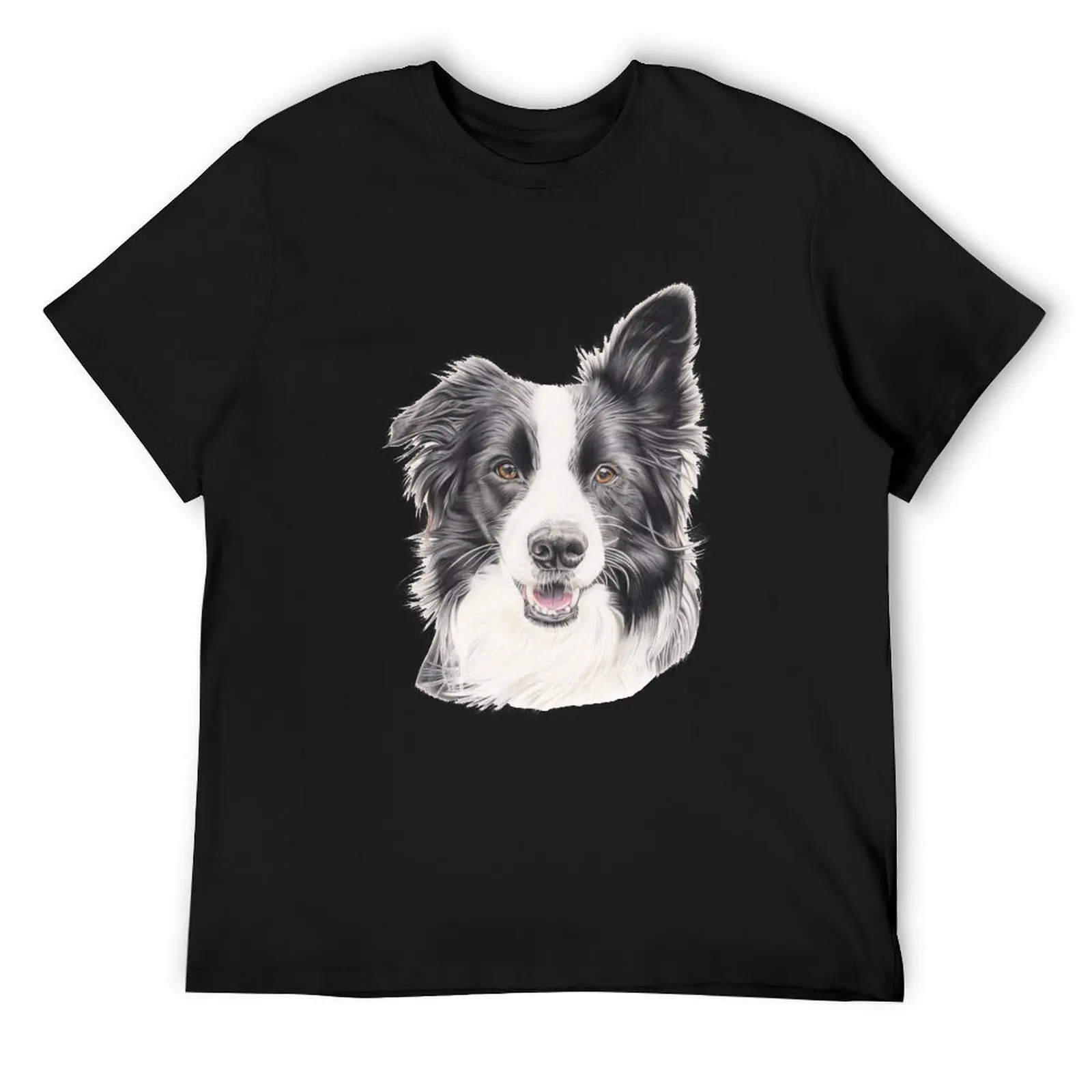 

Basil - Border Collie T-Shirt for a boy summer shirt shirts graphic tee blanks Short sleeve tee men