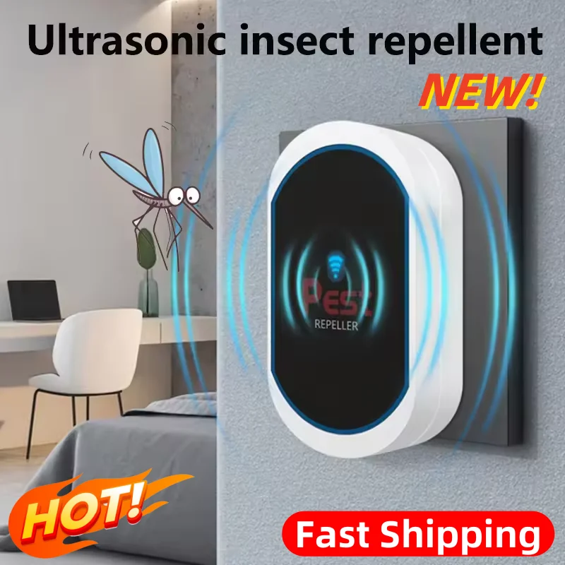 Lámpara repelente de mosquitos ultrasónica, dispositivo repelente de roedores, trampa para roedores doméstica, dispositivo repelente de mosquitos enchufable, nuevo