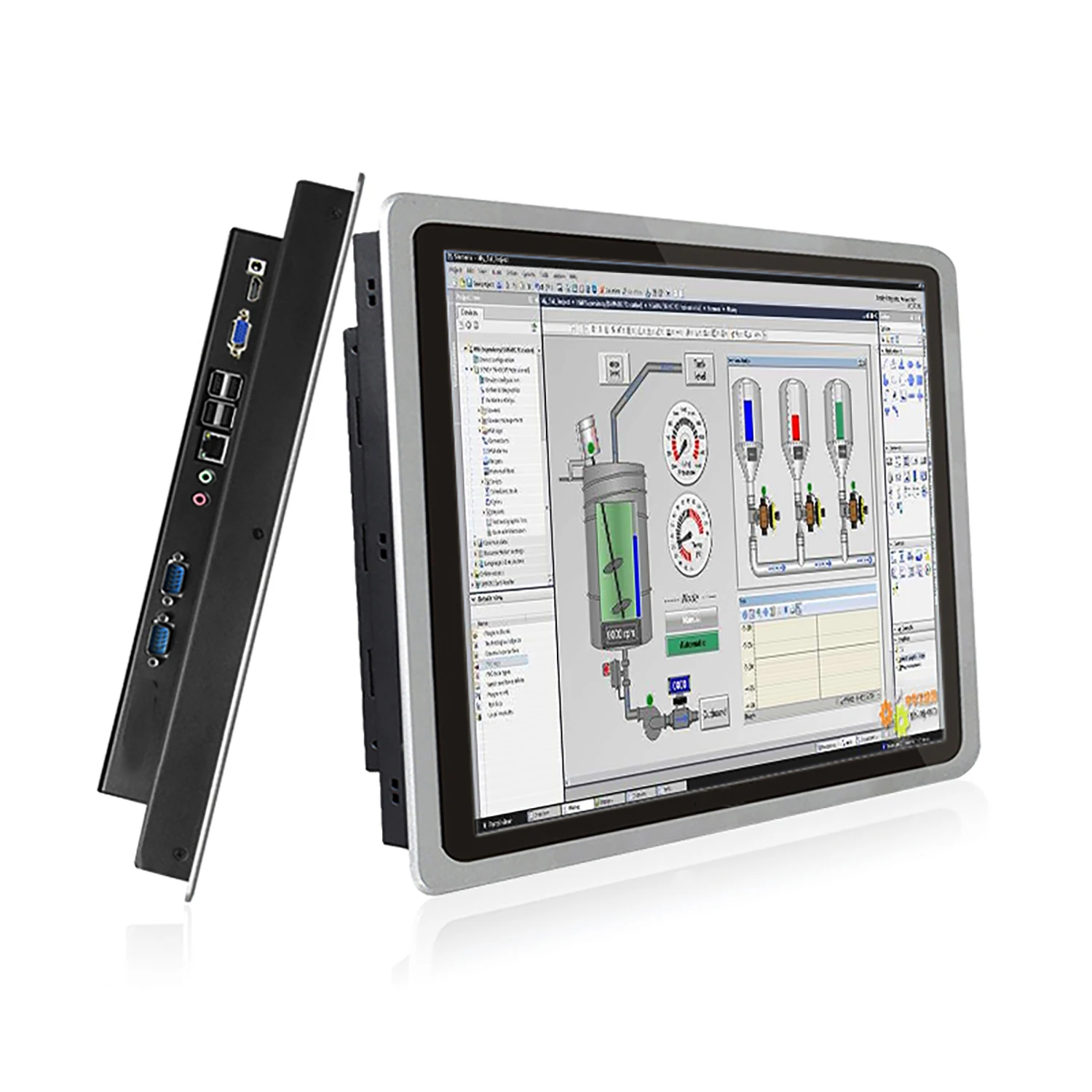 10 12 15 pollici pannello industriale pc touch computer pc all-in-one con touch screen capacitivo wifi com per win10 pro 1024*768