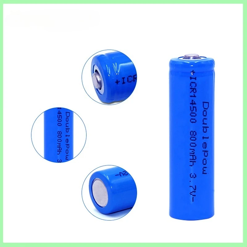 14500 3.7V 800mAh Li-ion Rechargeable Battery for LED Solar Light Flashlight Toys Digital Camera