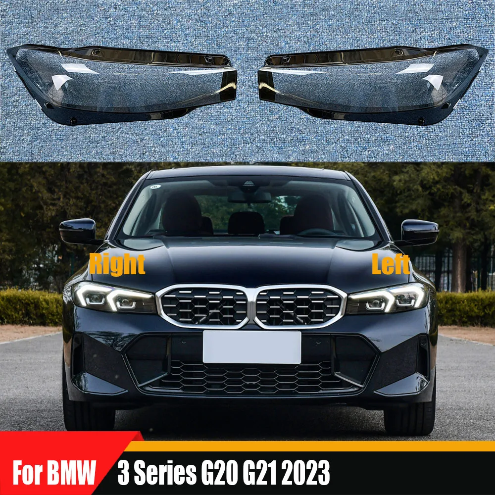 

For BMW 3 Series G20 G21 2023 2024 Transparent Headlight Cover Headlamp Shell Clear Lens Plexiglass Replace Original Lampshade