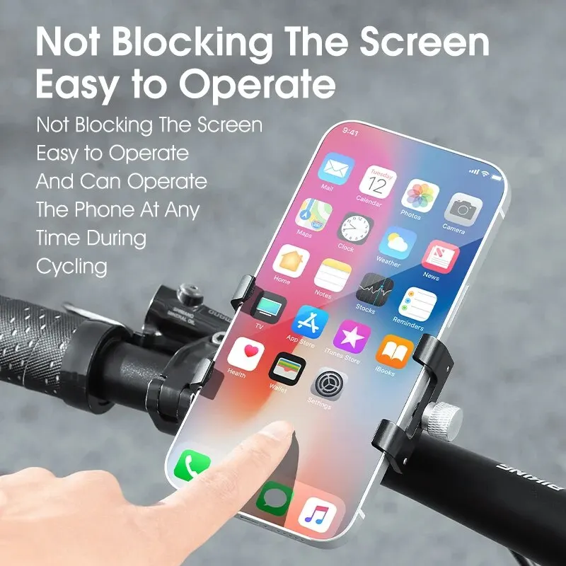 Uchwyt rowerowy na telefon, lekki, ze stopu aluminium, mocowanie na kierownicę roweru, akcesoria do rowerów górskich i szosowych. — zdjęcie produktu 2