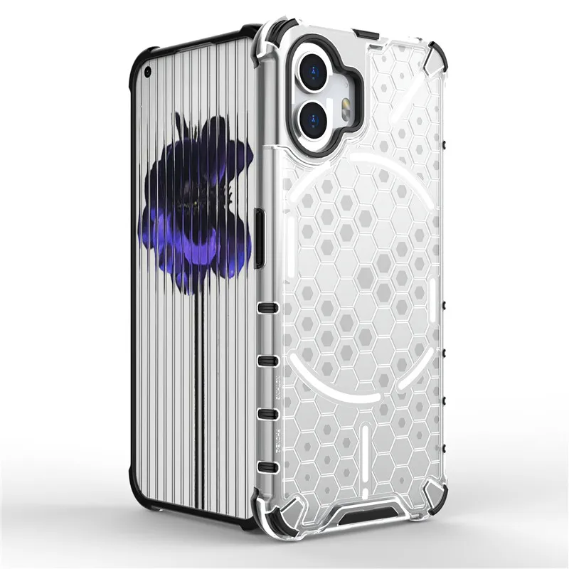 For Nothing Phone 2 Case For Nothing Phone 2 Cover 6.7 Inch Honeycomb Hard PC Shockproof Protection Bumper For Nothing Phone 2 1