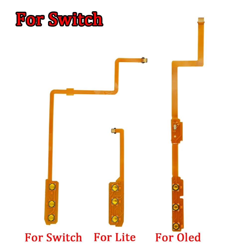 Power Volume Buttons ON Off Control Cable Replacement with Fixing Glue for Nintendo Console Lite OLED Volume Switch Controller