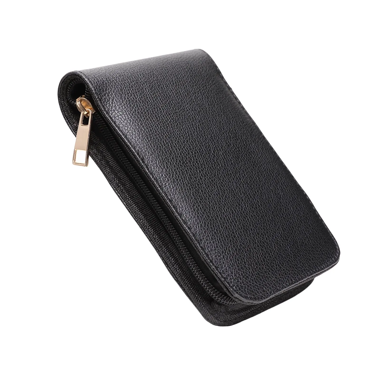 Pen Case Pencil Cases Pouch Bag for 12 Pens, PU Leather Fabric Zipper Protection Bag Dustproof Office School Stationery