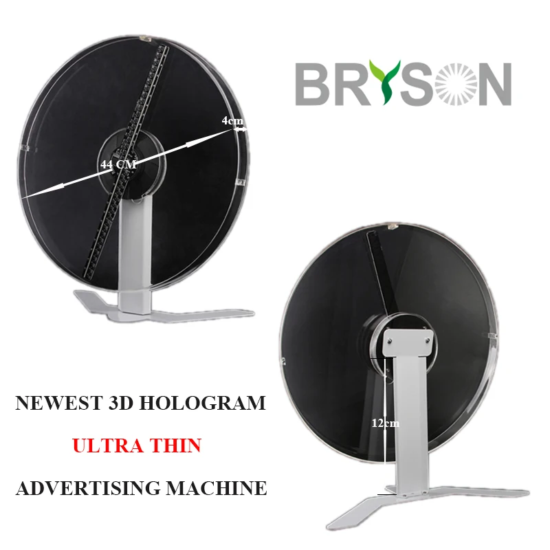 New Release Patent 4cm WIFI Ultra Thin 3D Hologram Display Fan Advertising Machine Wall Mounted