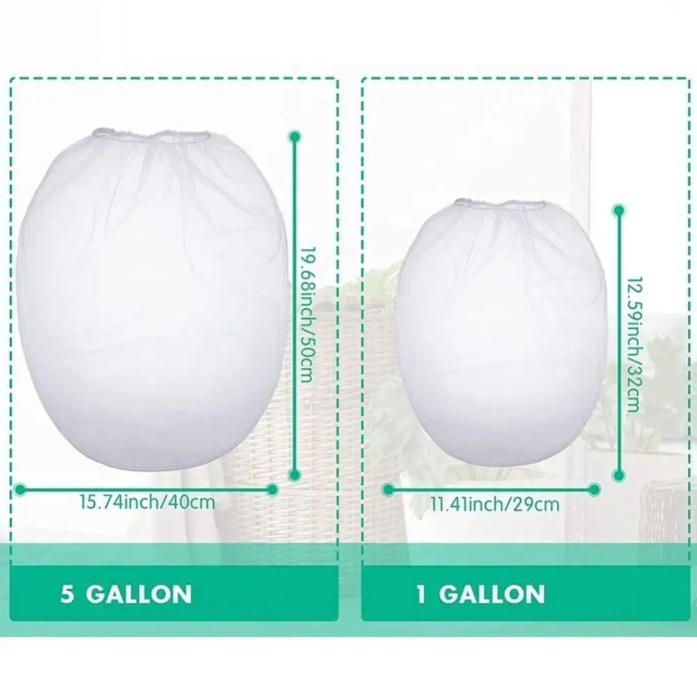 5Pcs New Top Opening Paint Strainer Bags Dacron White Paint Screen Net Home Decoration Fine Mesh Filter Bag