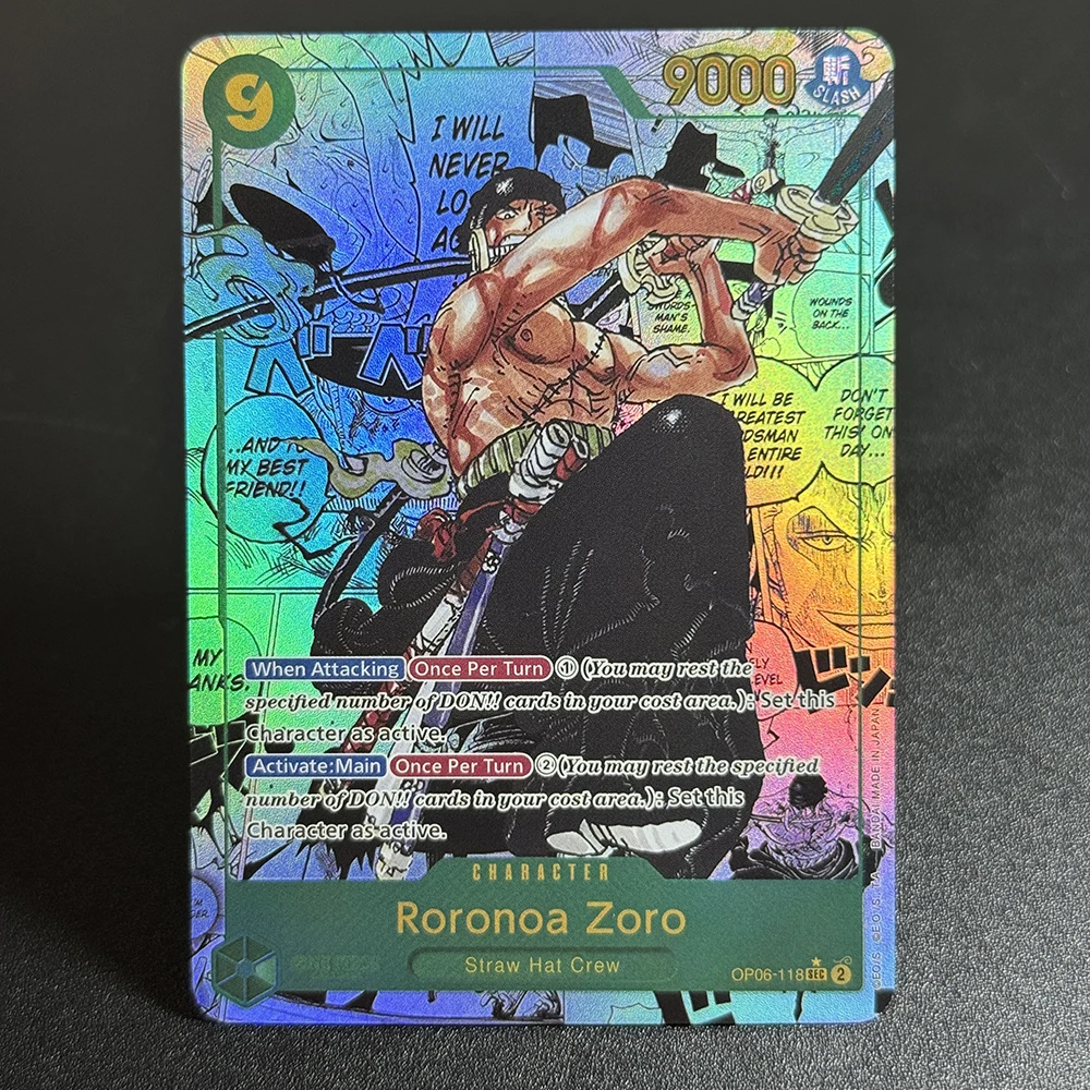 Anime OPCG Collection Game Cards Yamato Sugar Roronoa Zoro Marco Edward.Newgate Gecko Moria Color Flash Card Textured Child Gift