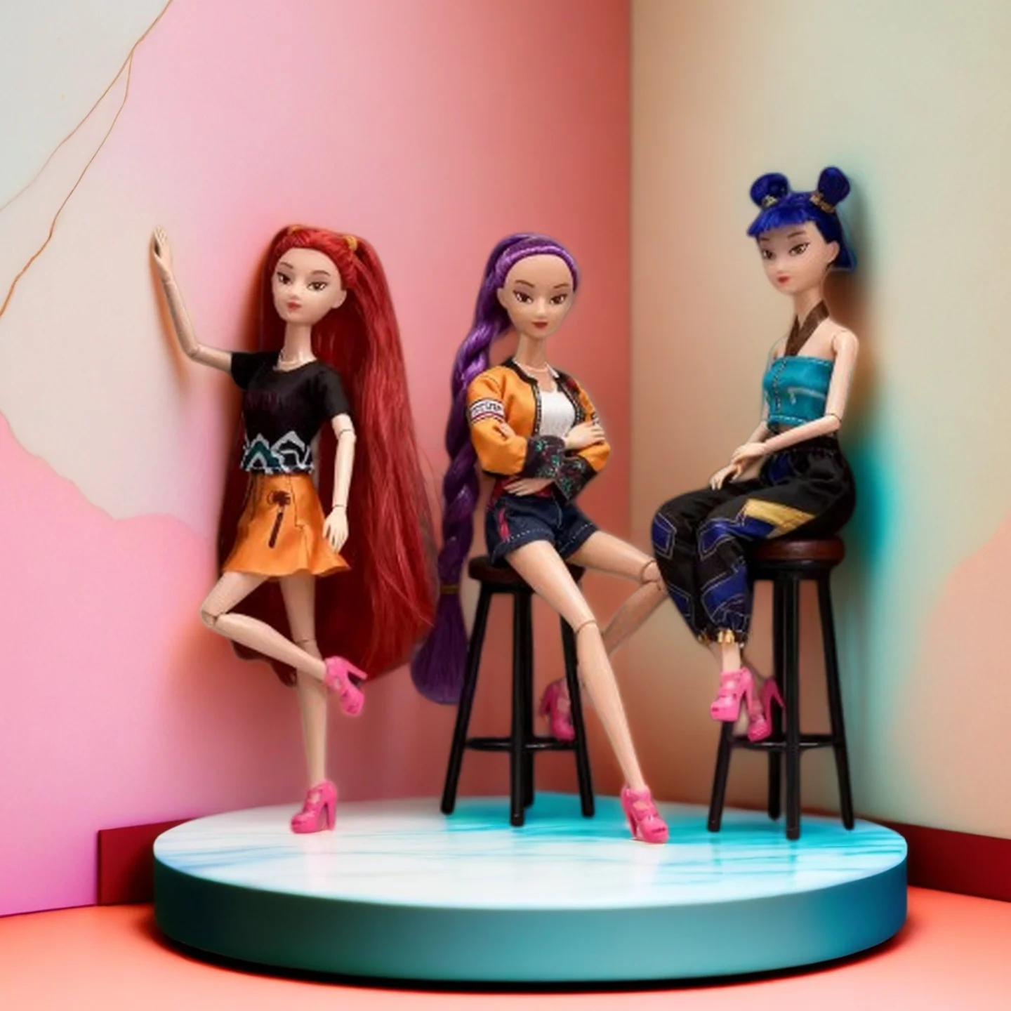 Jouet en PVC Demon Hunter K-Pop 30cm - Décoration de bureau Figurine d'action Collection pour enfants