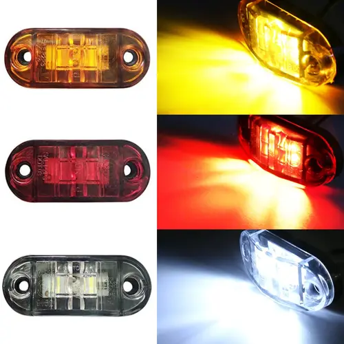 Imagen 2 del producto 20/10 Uds 4 LED 12V-24V luces de posición laterales ovaladas delanteras y traseras lámpara indicadora de espacio accesorio de camión para remolque autobús Van caravana