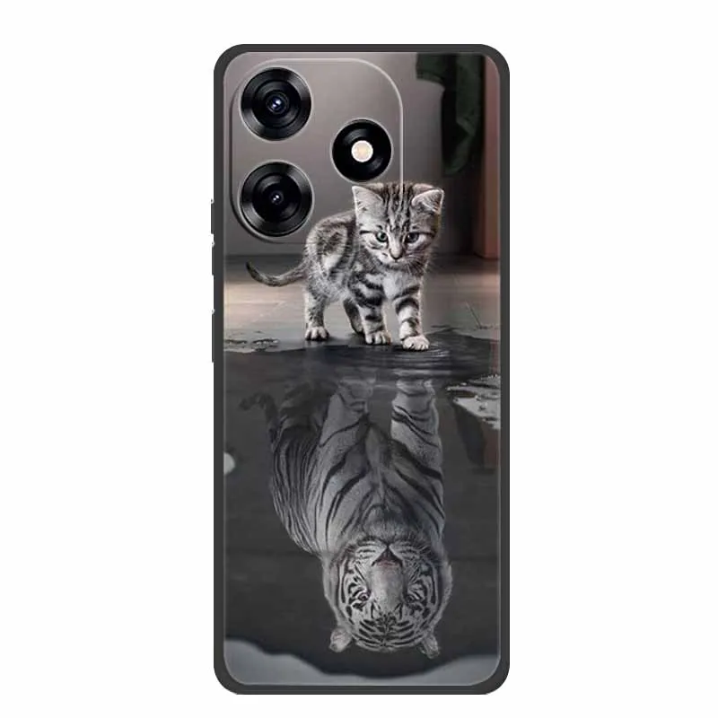 Per Infinix Smart 8 Pro custodia per telefono Cover Lion Wolf Tiger Cat custodia morbida in Silicone nero per custodia Infinix Smart 8 Pro