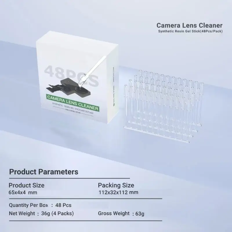 E8BA 48pcs Handykamera -Objektivreiniger Synthetischer Harzstäbchen Staubfingerabdruck Telefon Kamera