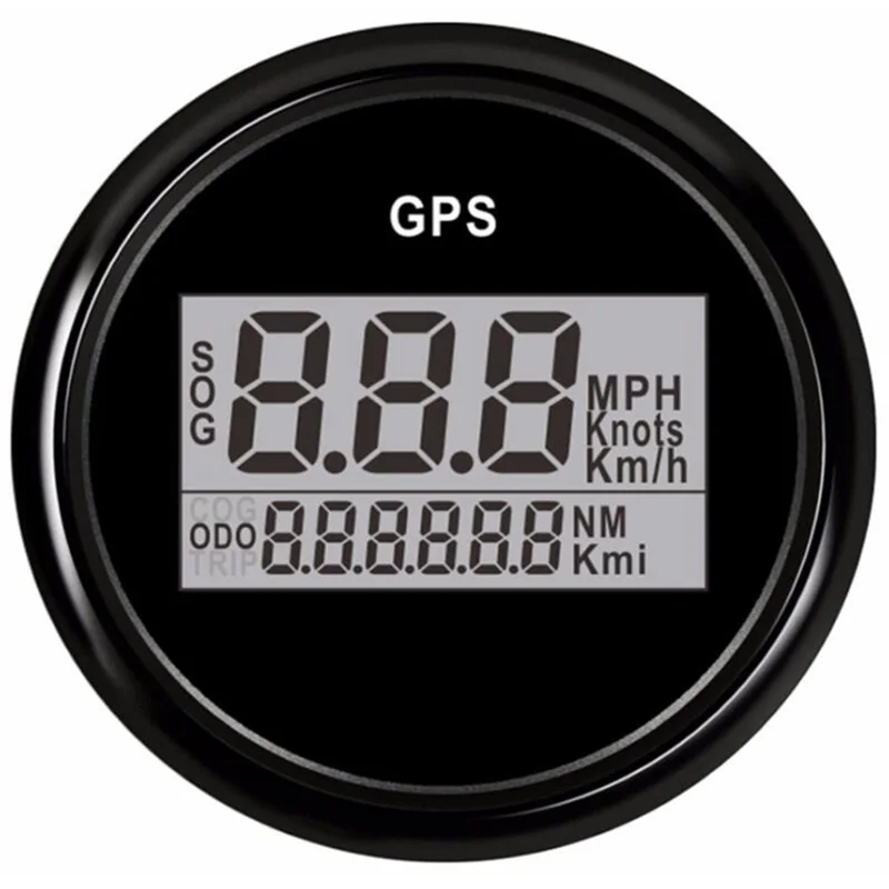 Brand New 52mm Digital Gps Odometers Auto Meters Boat Speedometers 0-999Km/H MPH Knots Show 9-32v Waterproof  Speed Mileometers