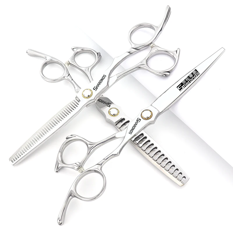 

New professional hair clippers for hairdressers -6.5-inch flat cut, thinning cut, broken hair, tooth cut combination.