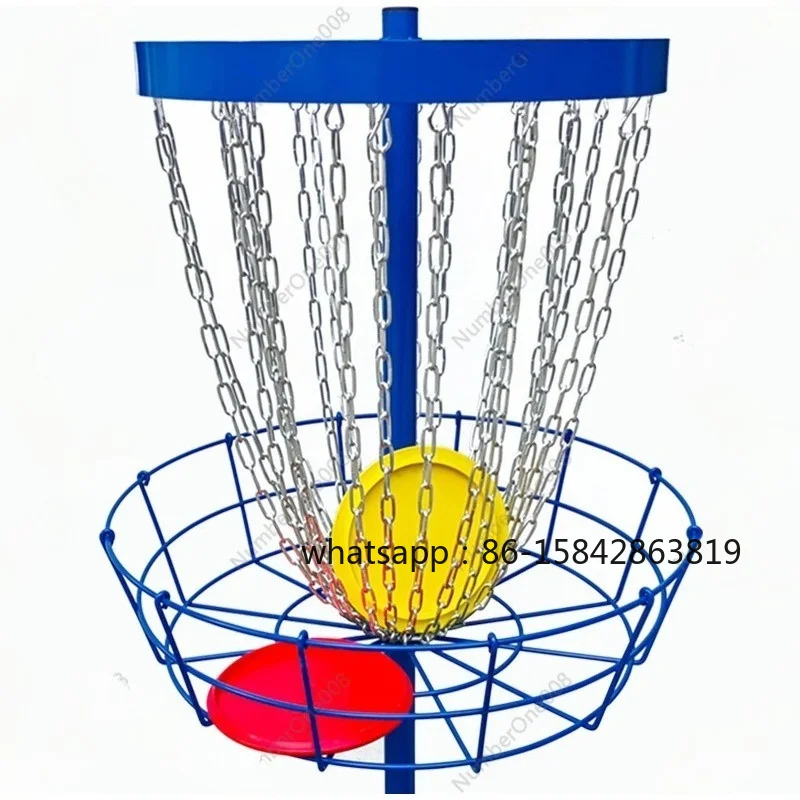 Outdoor Disc Golf Basket 24 Chain Portable for Camping Backyard Games Party Activities